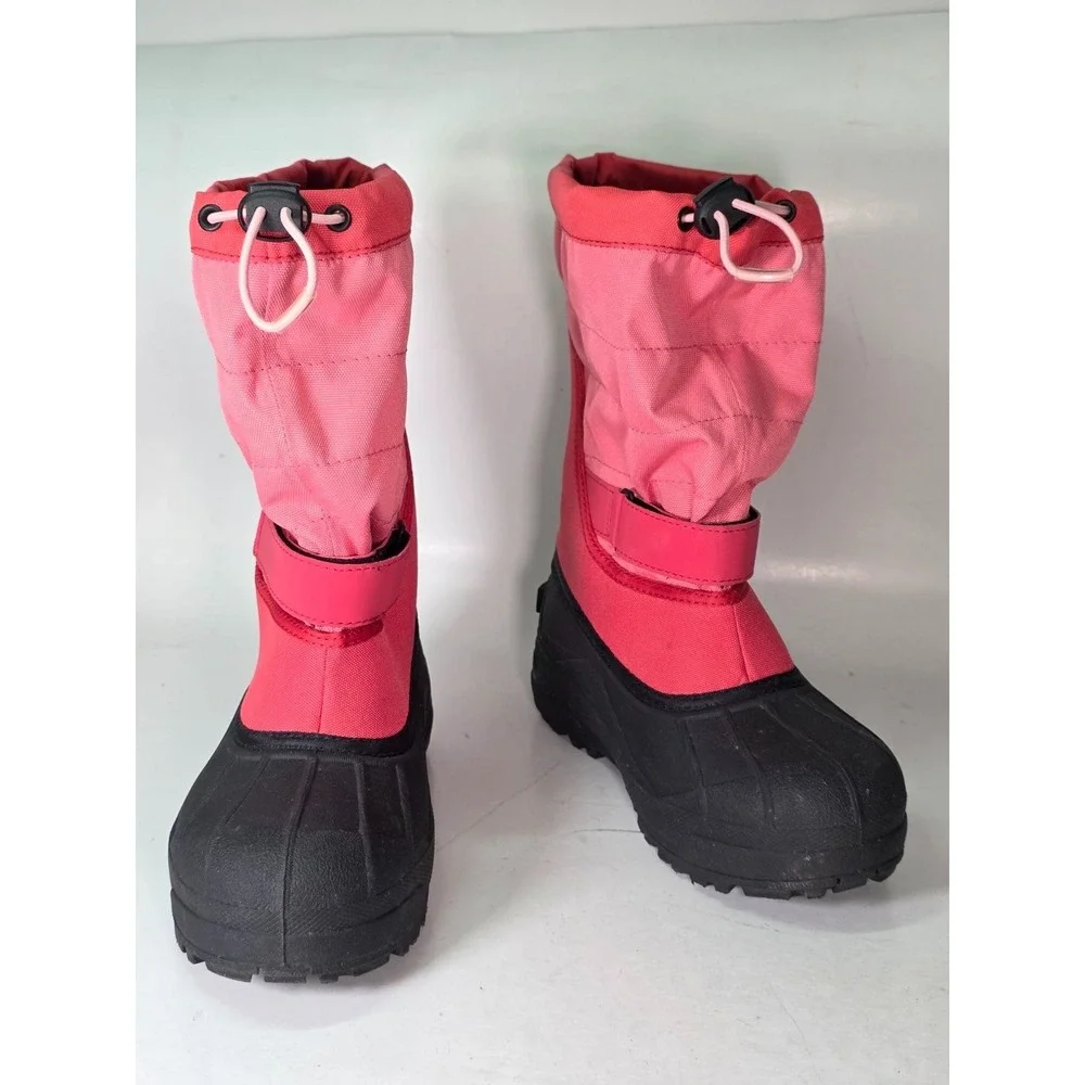 Columbia Powderbug Women's Boots Size 6 EU 38 Pink Black Rain Outdoor Snow Shoes